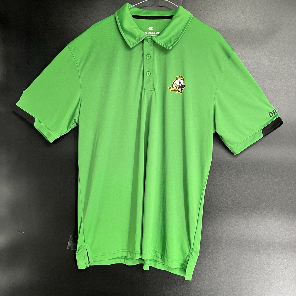 Colosseum Athletics Mens Oregon Ducks Polo Shirt Green Size XL